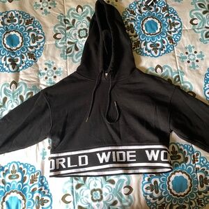 Forever 21 Cropped Black Hoodie